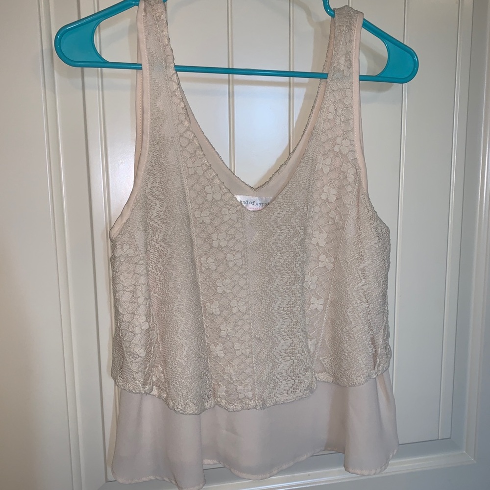 Nordstrom layered lace tank top
